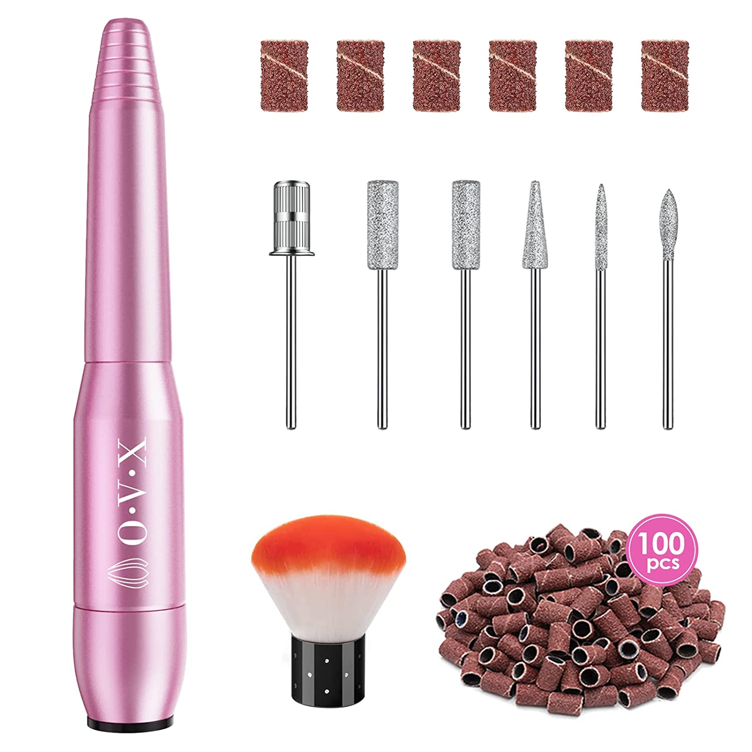 230816075013352_1 Portable Electric Nail Drill Machine, 20000RMP Nail Drills for Acrylic Nails Professional Manicure Pedicure Set Polishing Shape Tools with Nail Drill Bits,Sanding Bands and Brush(Gold Black) - Image 1
